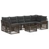 vidaXL Gartensofa-set 8 stk. Grau Poly-Rattan