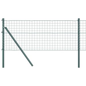 vidaXL Bodenmontierter Euro-Zaun 10 x 0,6 m PVC-beschichteter Stahl