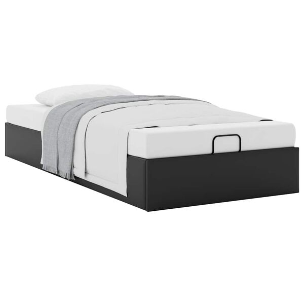 vidaXL Ottoman-Bett ohne Matratze Schwarz 80x200 cm Kunstleder