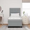 vidaXL Boxspringbett mit Matratze Hellgrau 90 x 200 cm Stoff