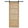 vidaXL Schiebet&uuml;r ORKDAL Braun 83 x 211 cm Massives Kiefernholz