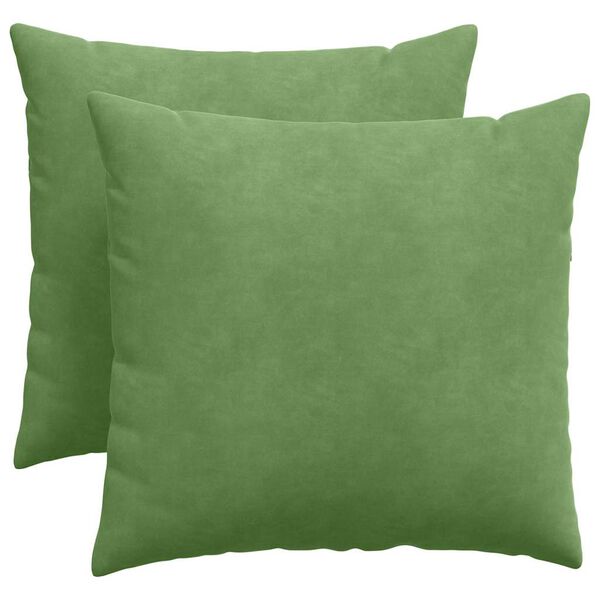 vidaXL Sofakissen 2 St&uuml;ck Hellgr&uuml;n 50 x 50 cm Cordstoff