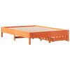 vidaXL Massivholzbett ohne Matratze Wachsbraun 150x200 cm Kiefernholz