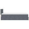 vidaXL Ottoman-Bett mit Matratze Dunkelgrau 90x190 cm Samt