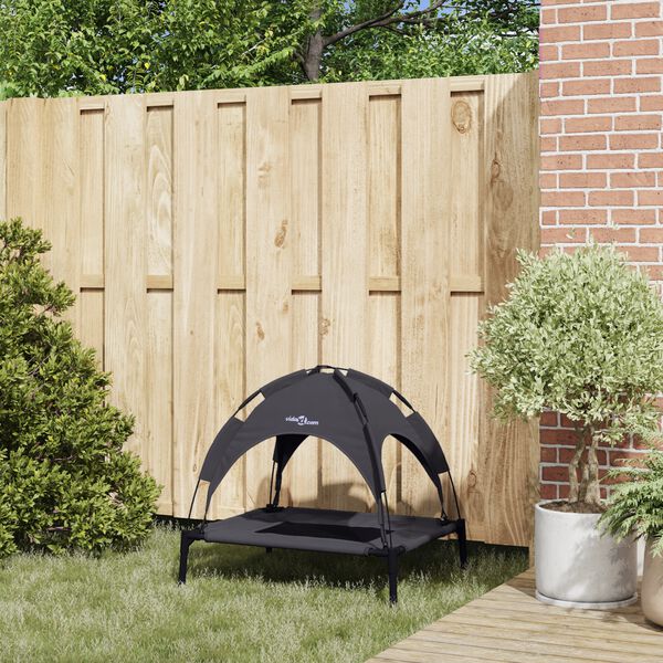 vidaXL Hundebett Schwarz 76 x 62 x 70,5 cm Stahl