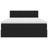 vidaXL Bett mit Stauraum und LED mit LED Schwarz 140 x 200 cm Samt