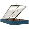 vidaXL Ottoman-Bett mit Matratzen & LEDs Dunkelblau 120x200 cm Samt