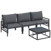 vidaXL Garten-Sofa-Set 4 pcs Anthrazit Stahl
