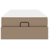 vidaXL Bettgestell mit Matratze mit Matratze 2 pcs Hellbraun PVC