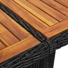 vidaXL 9-tlg. Garten-Essgruppe Poly Rattan Schwarz