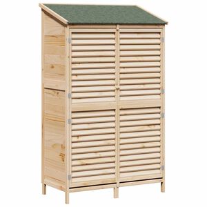 vidaXL Gartenschuppen Natur 106 x 56 x 176,5 cm Massivholz aus Fichte