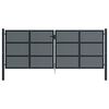 vidaXL Gartentor Anthrazit 400x125 cm Stahl