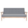 vidaXL Sofa-Set 2-tlg. Stoff Hellgrau