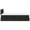 vidaXL Ottoman-Bett mit Matratze Schwarz 120x200 cm Stoff