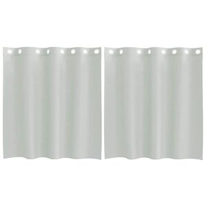 vidaXL Voile Vorh&auml;nge mit &Ouml;sen 2 Stk. Hellgrau 140x140 cm