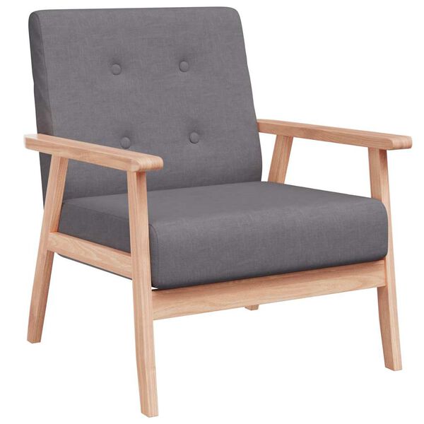 vidaXL Sessel Dunkelgrau Stoff