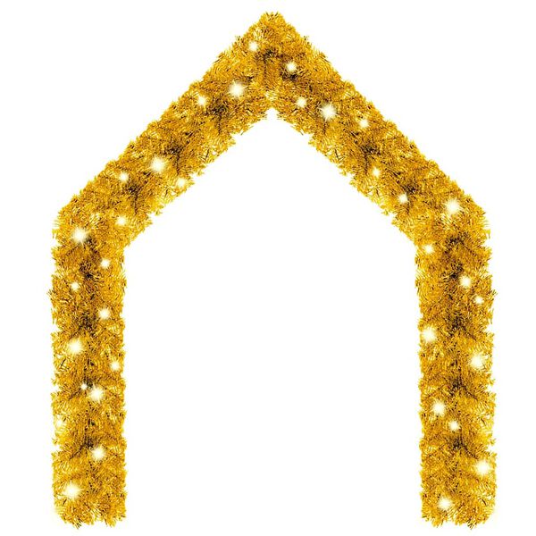vidaXL Weihnachtsgirlande mit LED 10 m Golden