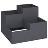 vidaXL Gartenblumentopf Anthrazit 100 x 100 x 60 cm Stahl