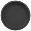 vidaXL Runde Blumenplatte 24 pcs Schwarz &Oslash; 17,5 x 2 cm Kunststoff