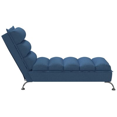 vidaXL Chaiselongue mit Kissen Blau Stoff