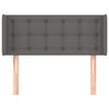 vidaXL Kopfteil mit Ohren Grau 103x16x78/88 cm Kunstleder