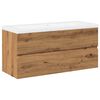 vidaXL Waschbeckenunterschrank mit Einbaubecken Artisan-Eiche