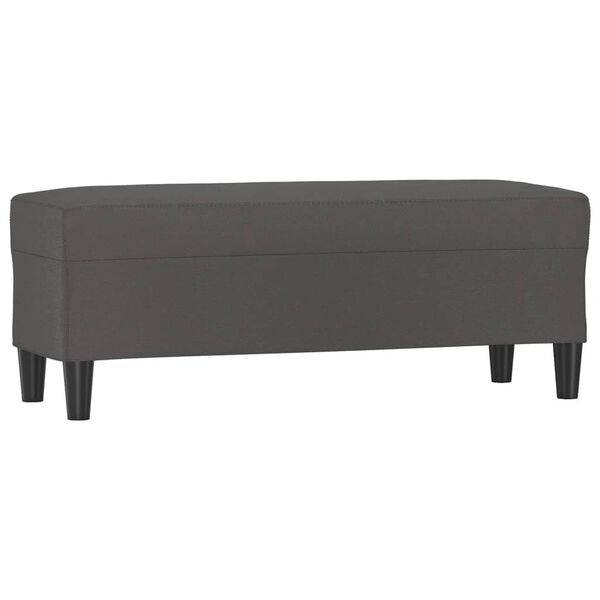 vidaXL Sitzbank Grau 100x35x41 cm Kunstleder
