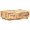 vidaXL Couchtisch 90x60x29 cm Raues Mangoholz