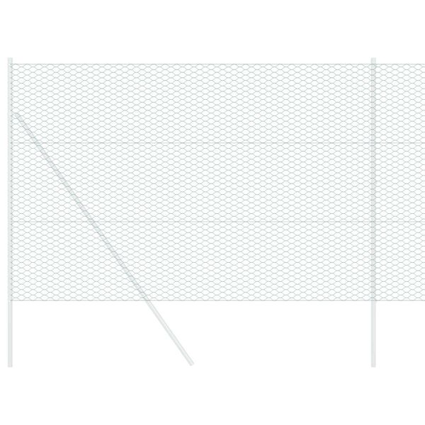 vidaXL Hexagonzaun Gr&uuml;n 1,4 x 25 m PVC