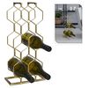 Home&Styling Weinregal f&uuml;r 8 Flaschen Metall Golden