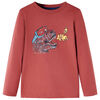 Kinder-Langarmshirt Dunkelrot 104