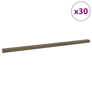 vidaXL Treppenkantenprofile 30 stk. Braun 67 x 3.5 x 3 cm Aluminium