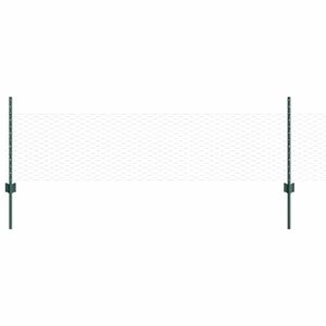 vidaXL Sechseckzaun mit Pfosten 100 x 0,5 m PVC-beschichteter Stahl
