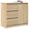 vidaXL Sideboard mit Schublade Sonoma-Eiche 71x35x65 cm Holzwerkstoff