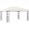 vidaXL Pavillon 3&times;4 m Creme Stoff