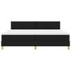 vidaXL Boxspringbett mit Kissen Schwarz 200 x 200 cm Stoff