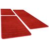 vidaXL Hochflor-Bettvorleger 3 Stk. Rot