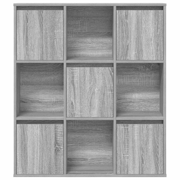 vidaXL B&uuml;cherregal Grau Sonoma 89x24x101,5 cm Holzwerkstoff