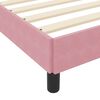 vidaXL Boxspringbett mit Matratze Rosa 100 x 220 cm Stoff