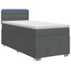 vidaXL Boxspringbett mit Matratze Dunkelgrau 90 x 190 cm Stoff