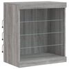 vidaXL Sideboard mit LED-Leuchten Grau Sonoma 142,5x37x67 cm