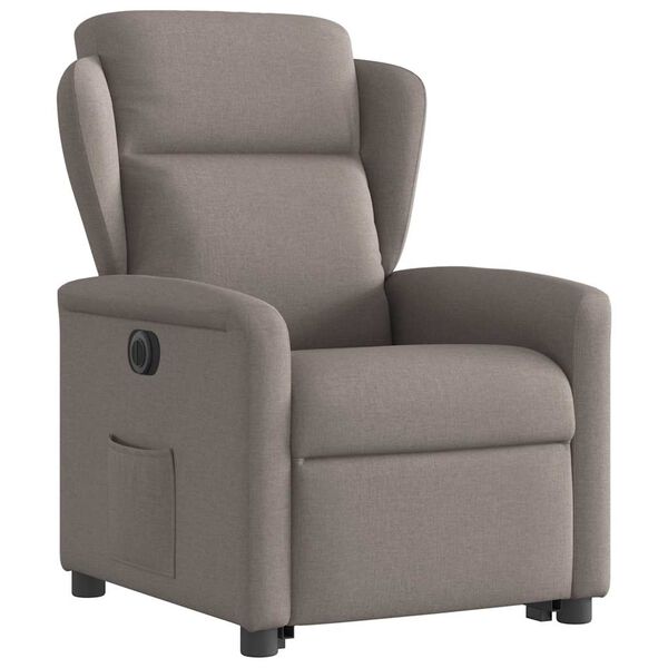 vidaXL Relaxsessel mit Aufstehhilfe Elektrisch Taupe Stoff