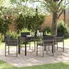 vidaXL Garten Essgruppe 5 pcs Grau Poly-Rattan