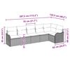 vidaXL Gartensofa-set Schwarz Poly-Rattan