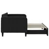 vidaXL Tagesbett Ausziehbar Schwarz 80x200 cm Stoff