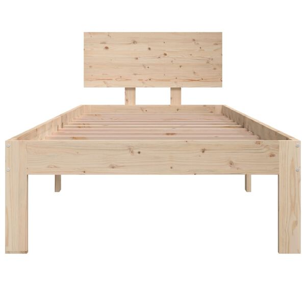 vidaXL Massivholzbett 75x190 cm