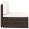vidaXL 10-tlg. Garten-Lounge-Set Poly Rattan Braun