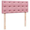 vidaXL Boxspringbett mit Matratze Rosa 120x200 cm Samt