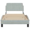 vidaXL Bettgestell "Dover" Hellgrau 90x200 cm Samt
