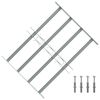 vidaXL Fenstergitter Verstellbar mit 4 Querst&auml;ben 500-650 mm